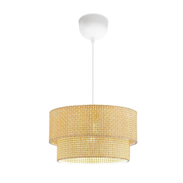Opviq Lámpara de araña Beige y Blanco con altura ajustable